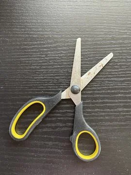 Open Rusted Utility Scissors Stock Photos