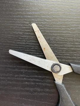 Open Rusted Utility Scissors Stock Photos