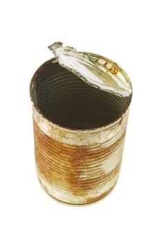 Open rusty tin can Stock Photos