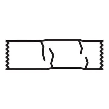 Open sachet icon representing single use packaging for food condiments or m.. Stock Illustration