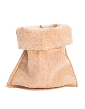 Open sack isolated on white background Photos