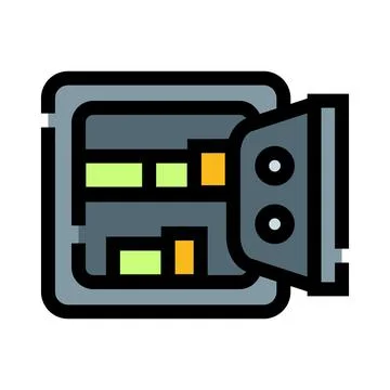 Open safe box icon protecting wealth and finances Illustrazione stock