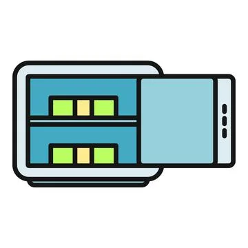 Open safe box with money inside concept Stock Illustration