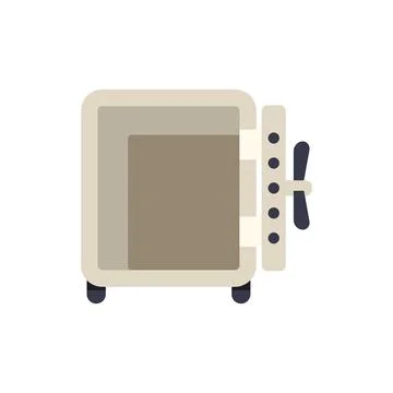 Open safe box protecting valuable assets cartoon Stock Illustration