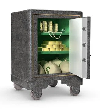Open safe Stock Illustration