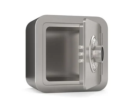 Open safe on white background. Isolated 3d illustration Stock Illustration