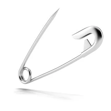 Open safety pin Stock Illustration