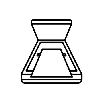 Open scanner icon, outline style Stock Illustration