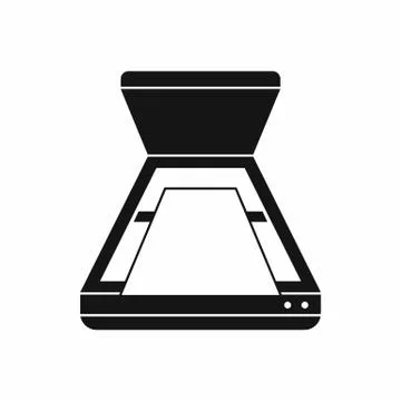 Open scanner icon, simple style Stock Illustration