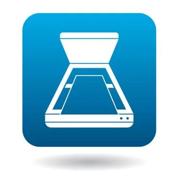 Open scanner icon in simple style Stock Illustration