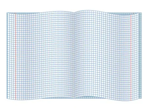 Open school notebook Stock Illustration