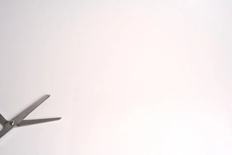 Open scissors blades on a white background. Foto stock