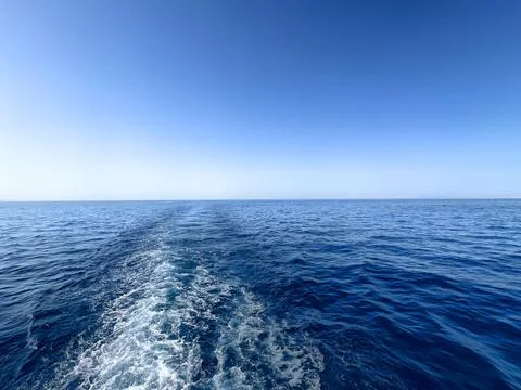 Open sea on boat Stock Photos