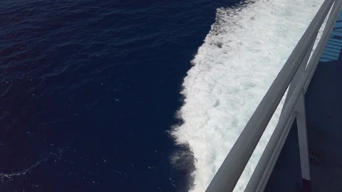 Open Sea Foam Waves generated by Ship Side 2 스톡 동영상 116551691
