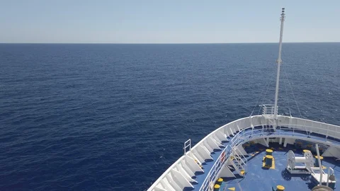 Open Sea Ship Bow Front Left stabilized 스톡 동영상 116552121