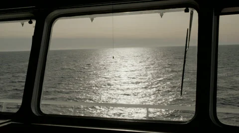 Open sea shot from higher deck Stock Footage 64553093