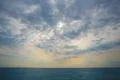 The open sea view on the background of sunshine Photo