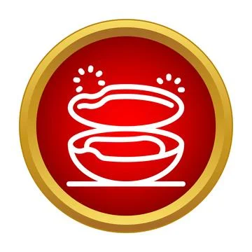 Open seashell icon showing glowing pearl inside Stock Illustration