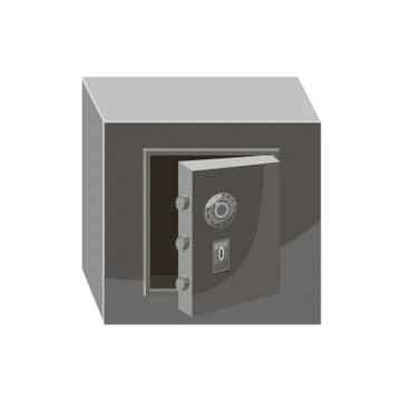 Open security safe icon, cartoon style 스톡 일러스트
