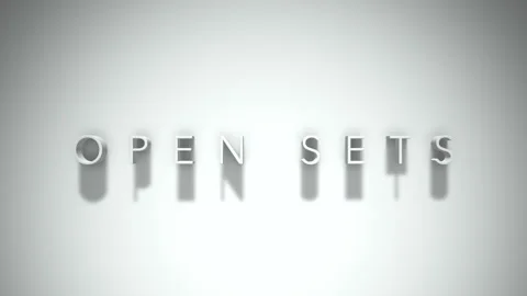 Open sets 3D title animation with shadows on a white background Stock Footage 296929875