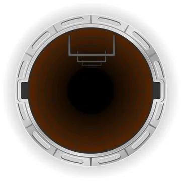 Open sewer pit illustration Stock Illustration