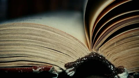Open shabby old book, close up Vídeos de archivo 134898312