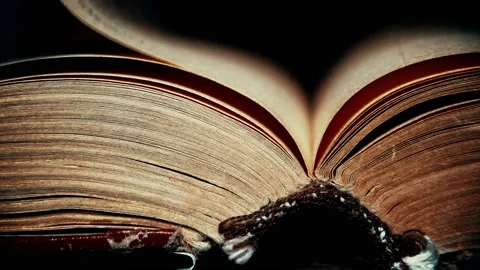 Open shabby old book, close up Vídeos de archivo 134898331