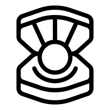 Open shell with pearl inside showing luxury concept Illustrazione stock