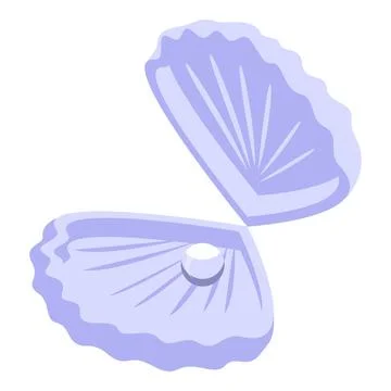Open shell revealing a precious pearl inside Stock Illustration