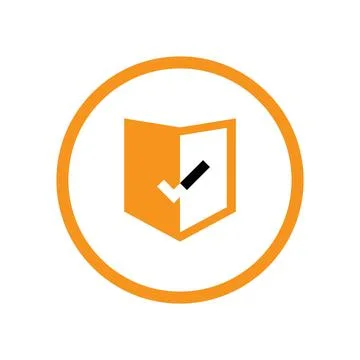 Open Shield Checkmark Icon for Security and Verified Access Stock Illustration