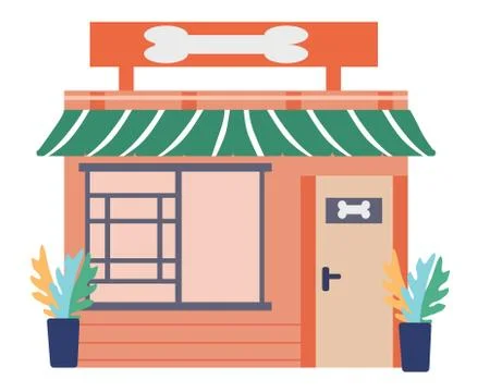 Open shop for animals, the vector graphics Stock Illustration