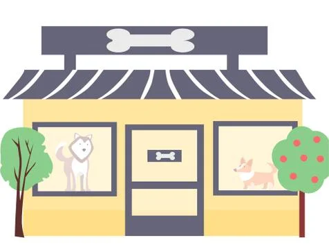 Open shop for animals, the vector graphics Stock Illustration