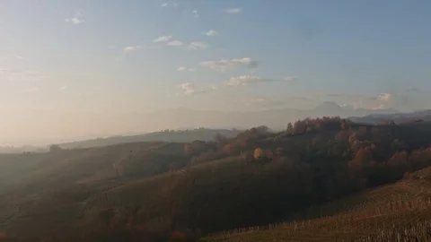 Open shot with static zoom sky sunset and hill side Stock Footage 71209064