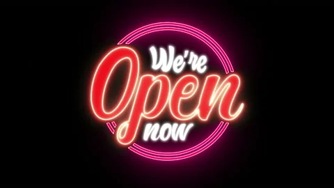 Open sign background Stock Footage 143910845