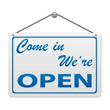 Open sign board Stock Illustration