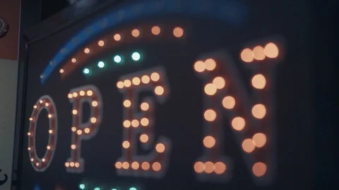 Open Sign Stock Footage 108075956