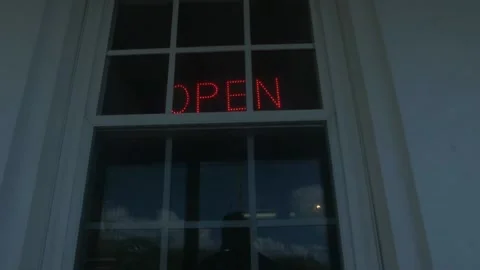 Open Sign Stock Footage 218372849