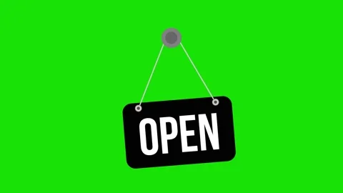 Open Sign icon animation - Vector art Stock Footage 146180347
