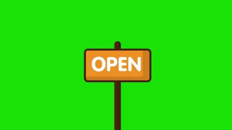 Open Sign icon animation - Vector art . Stock Footage 146180382