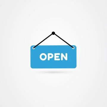 Open sign icon vector design Stock Illustration