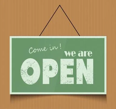 Open sign Stock Illustration