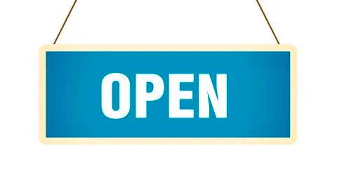 Open sign Illustrazione stock