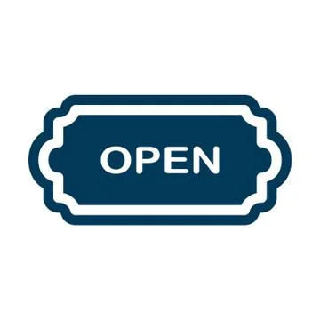 Open sign. Stock Illustration