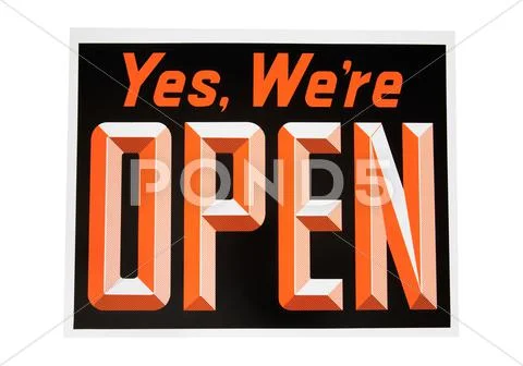 Open sign, includes clipping path Stock Photos