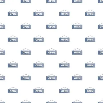 Open sign pattern indicating shop business hours Stock Illustration