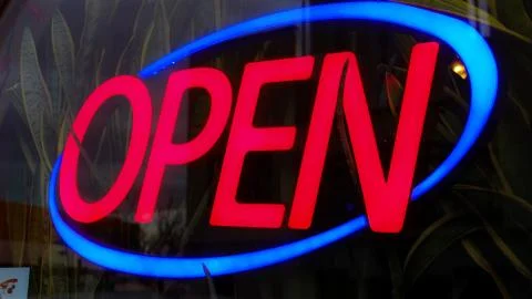 Open Sign Stock-Fotos