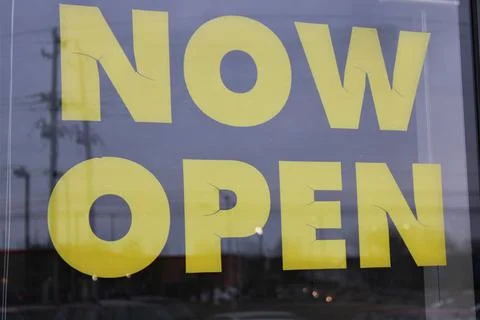 Open Sign Foto stock
