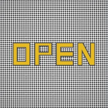 Open sign retro Illustrazione stock