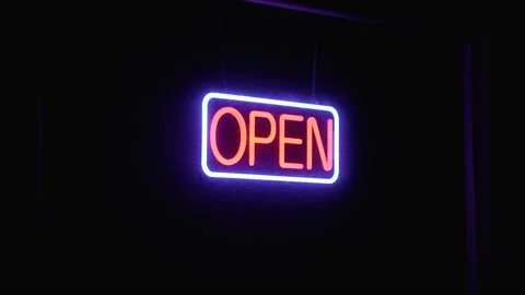 Open Sign Store Stock Footage 265538701