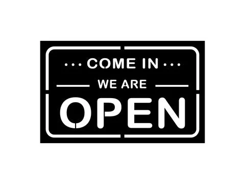 Open sign vector design Stock Illustration